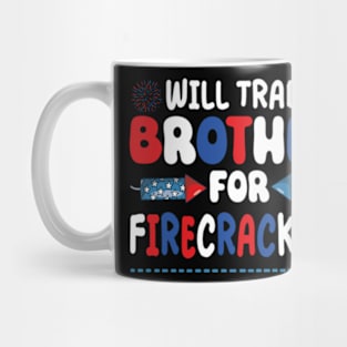 Funny girls 4th Of July Kids Trade Sister For Firecrackers Mug